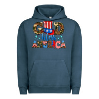 Pigment Midnight Navy god bless america Urban Hoodie - AdoDesignShop