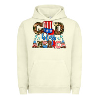 Pigment Pistachio god bless america Urban Hoodie - AdoDesignShop