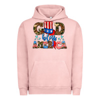 Pigment Salmon god bless america Urban Hoodie - AdoDesignShop