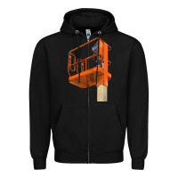 Black Single Man Lift Zipper Hoodie - LillyAllenDesigns