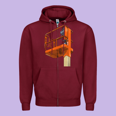 Single Man Lift Zipper Hoodie Designed By Lillyallendesigns