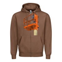 Chestnut Single Man Lift Zipper Hoodie - LillyAllenDesigns