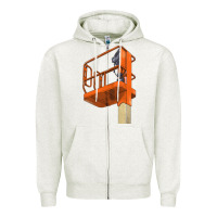 Oatmeal Heather Single Man Lift Zipper Hoodie - LillyAllenDesigns