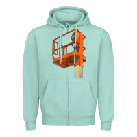 Seafoam Single Man Lift Zipper Hoodie - LillyAllenDesigns