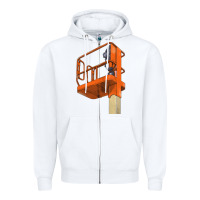 White Single Man Lift Zipper Hoodie - LillyAllenDesigns