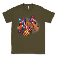 Army Green America afro girl sneakers Classic Tee - RanaPortraitStore