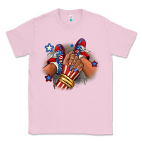 Bubblegum Pink America afro girl sneakers Classic Tee - RanaPortraitStore