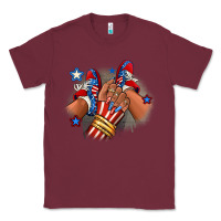 Burgundy America afro girl sneakers Classic Tee - RanaPortraitStore
