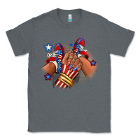 Charcoal Heather America afro girl sneakers Classic Tee - RanaPortraitStore