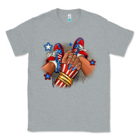 Heather Grey America afro girl sneakers Classic Tee - RanaPortraitStore