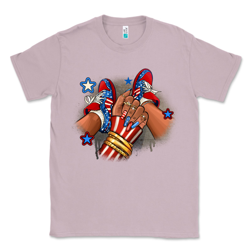 America Afro Girl Sneakers Classic Tee by RanaPortraitStore | Teevron