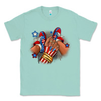Seafoam America afro girl sneakers Classic Tee - RanaPortraitStore