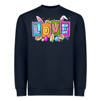 Navy Love Easter Heavyweight Sweatshirt - CowhideDigitalArt