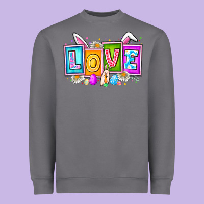 Love Easter Heavyweight Sweatshirt Designed By Cowhidedigitalart