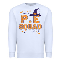 White pe squad witch halloween pe teacher matching Premium Sweatshirt - trangStudio