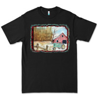 Black Christmas Barn Tractor Snow Premium Tee - Bettercallsaul