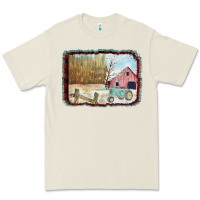 Bone Christmas Barn Tractor Snow Premium Tee - Bettercallsaul