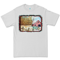 Dove Grey Christmas Barn Tractor Snow Premium Tee - Bettercallsaul