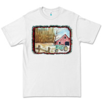 White Christmas Barn Tractor Snow Premium Tee - Bettercallsaul