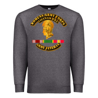 Charcoal Heather Womens Army Corps Vietnam Era Veteran Mother Day Gift Premium Sweatshirt - trangStudio