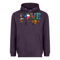Plum love texas serape cowhide cactus and sunflowers Heavyweight Hoodie - Artiststas