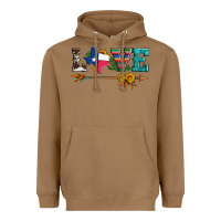 Toasted Coconut love texas serape cowhide cactus and sunflowers Heavyweight Hoodie - Artiststas