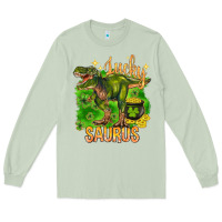 Matcha St. Patrick's day lucky Saurus Long Sleeve Tee - HowdyJamesFarm