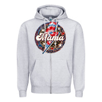 Heather Grey Western Mama Patriotic Zipper Hoodie - LillyAllenDesigns