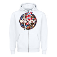 White Western Mama Patriotic Zipper Hoodie - LillyAllenDesigns