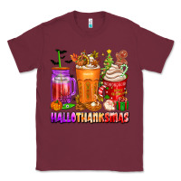 Burgundy hallothanksmas coffee cups Classic Tee - texasbilliewilder