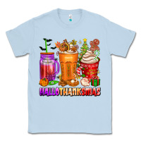 Dusty Blue hallothanksmas coffee cups Classic Tee - texasbilliewilder