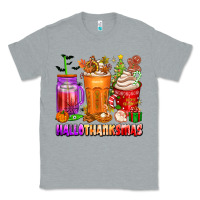 Heather Grey hallothanksmas coffee cups Classic Tee - texasbilliewilder