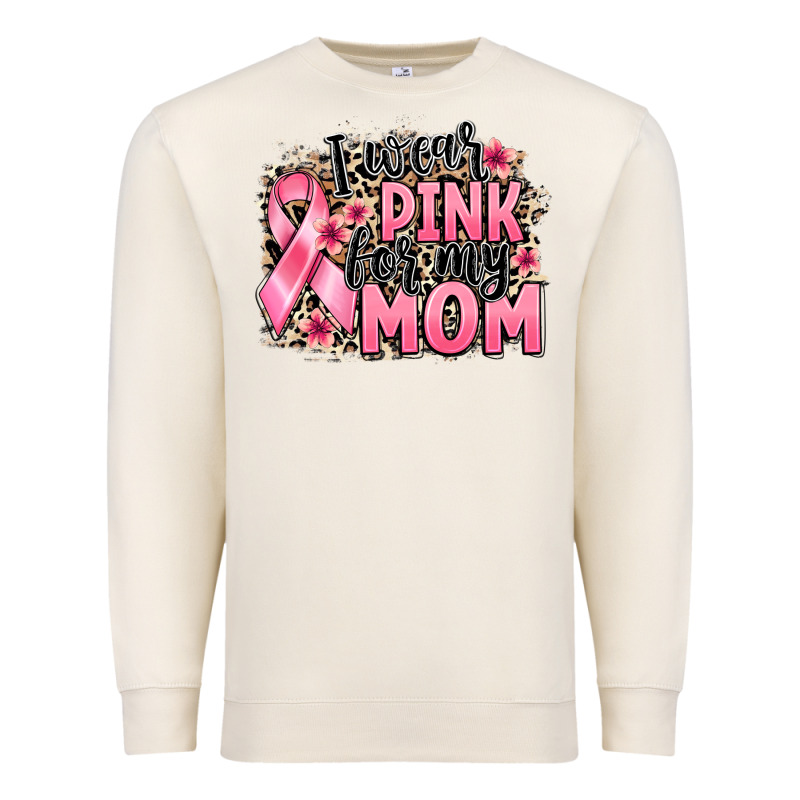 I Wear Pink For My Mom Premium Sweatshirt by BarkalooDesign | Teevron