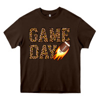 Chocolate Brown game day football Heavy Core Tee - JahusDesignShop