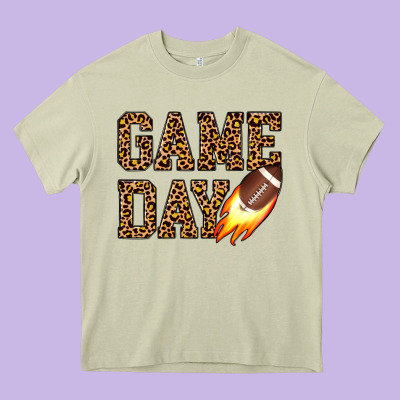 Game Day Football Heavy Core Tee Designed By Jahusdesignshop