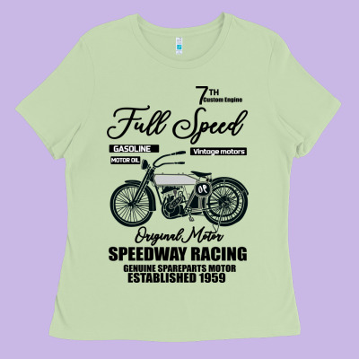 Speedway Racing Full Speed Pin Ladies Tee Designed By Bettercallsaul