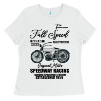 White Speedway Racing Full Speed Pin Ladies Tee - Bettercallsaul
