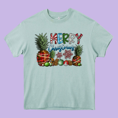Merry Christmas Heavy Core Tee Designed By Sublimationcraftshop