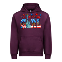 Mauve Wine all american girl Urban Hoodie - AdoDesignShop