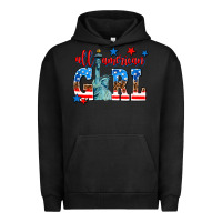 Pigment Black all american girl Urban Hoodie - AdoDesignShop