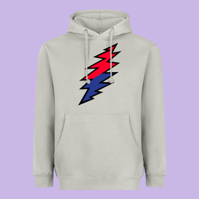 Lazy Lightning Bolt Heavyweight Hoodie Designed By Inspiradesign