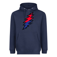 Navy Lazy Lightning Bolt Heavyweight Hoodie - InspiraDesign