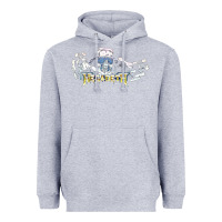 Heather Grey Megadeath caught Heavyweight Hoodie - InspiraDesign
