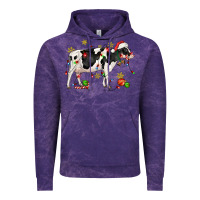 Cloud Purple christmas holstein cow Vintage Hoodie - CowGirlArtShop