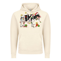 Vintage Artic christmas holstein cow Vintage Hoodie - CowGirlArtShop