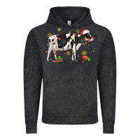 Vintage Black christmas holstein cow Vintage Hoodie - CowGirlArtShop