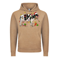 Vintage Coffee christmas holstein cow Vintage Hoodie - CowGirlArtShop