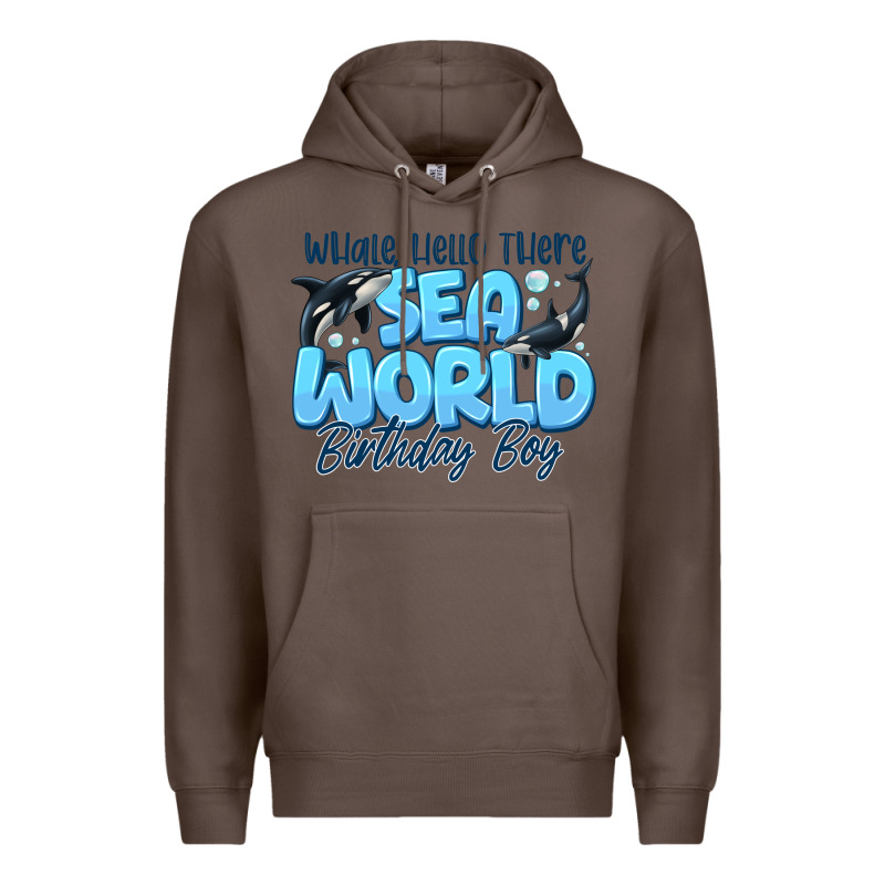 Whale Hello There Sea World Birthday Boy Premium Hoodie by CowhideDigitalArt | Teevron