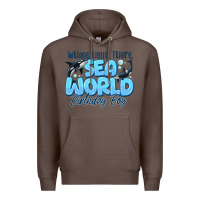 Coffee Whale Hello There Sea World Birthday Boy Premium Hoodie - CowhideDigitalArt