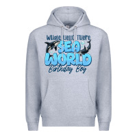 Heather Grey Whale Hello There Sea World Birthday Boy Premium Hoodie - CowhideDigitalArt